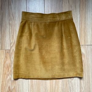 Suede mini skirt